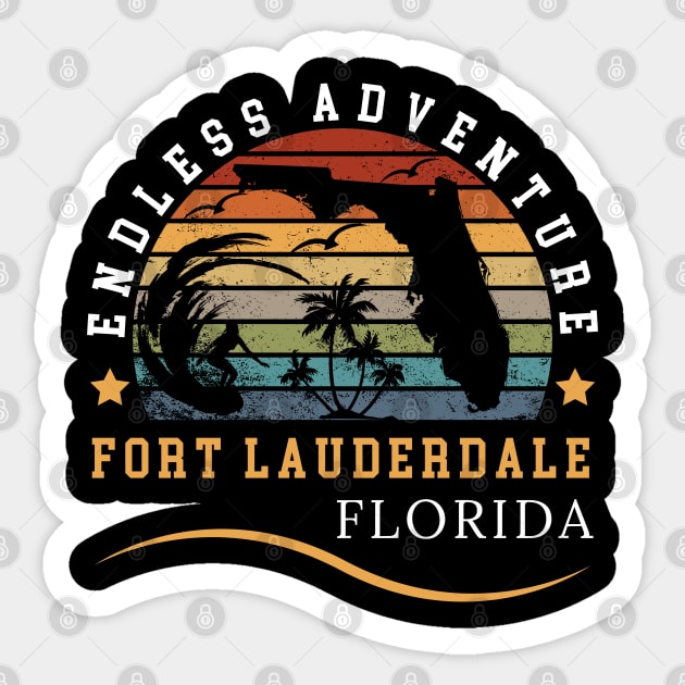 Fort Lauderdale Florida Sticker by Energized Designs